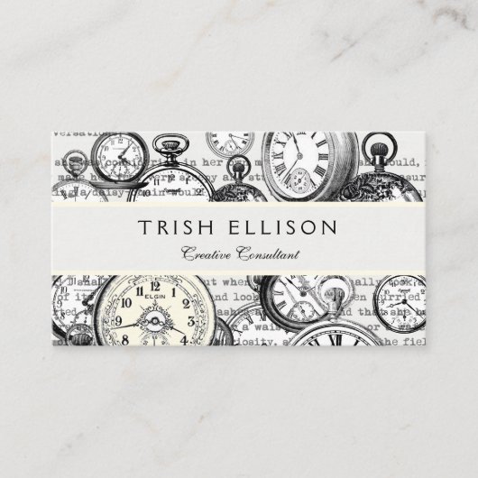 Alice im Wunderland für viktorianische Pocket Watc Visitenkarte (Vorderseite)