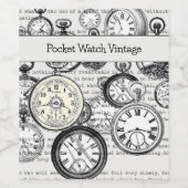 Alice im Wunderland für viktorianische Pocket Watc Weinetikett (Einzelnes Label)