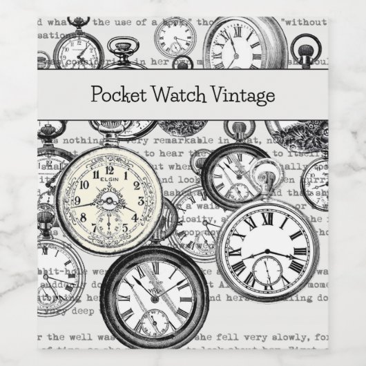 Alice im Wunderland für viktorianische Pocket Watc Weinetikett (Einzelnes Label)