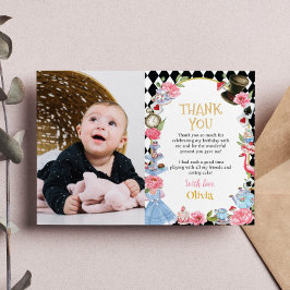 Alice im Wunderland Geburtstag Danke Karte