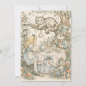Alice im Wunderland Geburtstag Einladung (Rückseite)