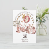 Alice im Wunderland Geburtstag Einladung (Stehend Vorderseite)