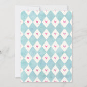 Alice im Wunderland Geburtstag Einladung Tee Party (Rückseite)