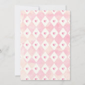 Alice im Wunderland Geburtstag Einladung Tee Party (Rückseite)