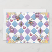 Alice im Wunderland Geburtstag Foto Danke Karte (Rückseite)