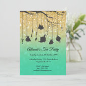 Alice im Wunderland Geburtstag Geburtstag Tee Part Einladung (Stehend Vorderseite)