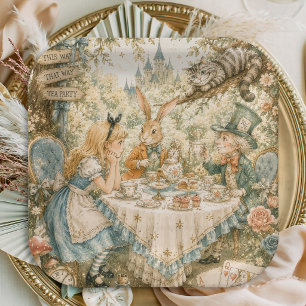 Alice im Wunderland Geburtstag Pappteller