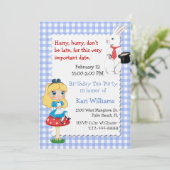 Alice im Wunderland Geburtstag Tee Party Einladung (Stehend Vorderseite)