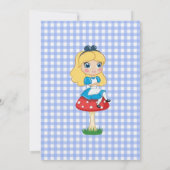 Alice im Wunderland Geburtstag Tee Party Einladung (Rückseite)