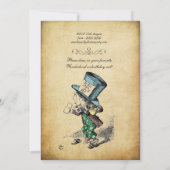 Alice im Wunderland Geburtstag UnBirthday Einladung (Rückseite)