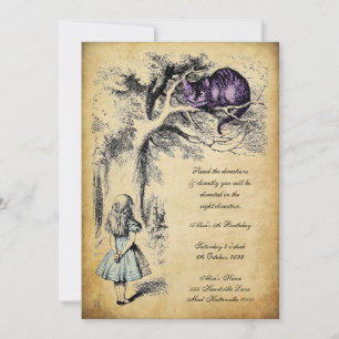 Alice im Wunderland Geburtstag UnBirthday Einladung