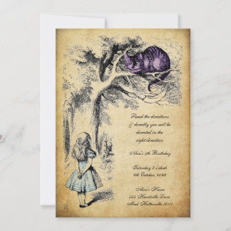 Alice im Wunderland Geburtstag UnBirthday Einladung