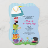 Alice im Wunderland-Geburtstags-Party Einladungen (Vorne/Hinten)