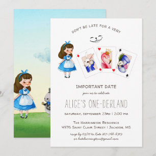 Alice im Wunderland Geburtstags-Whimsy-Teeparty  Einladung