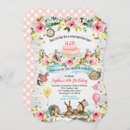 Alice im Wunderland Geburtstagsaufenthalt Einladung