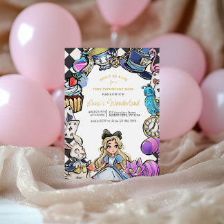 Alice im Wunderland Geburtstagseinladung Einladung