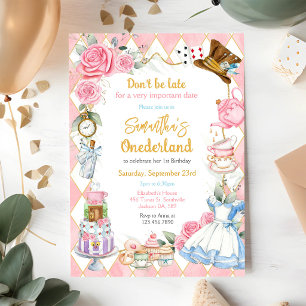 Alice im Wunderland Geburtstagseinladung Einladung