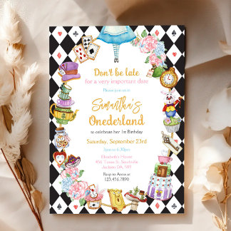 Alice im Wunderland Geburtstagseinladung Einladung