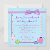 Alice im Wunderland Geburtstagsfeier Einladung (Rückseite)