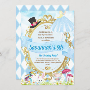 Alice im Wunderland Geburtstagspartei Einladung