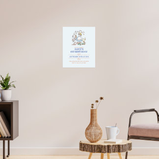 Alice im Wunderland Geburtstagspartei Poster