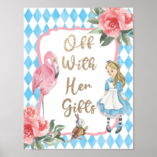Alice im Wunderland Geburtstagsparty Geschenkdekor Poster (Vorne)