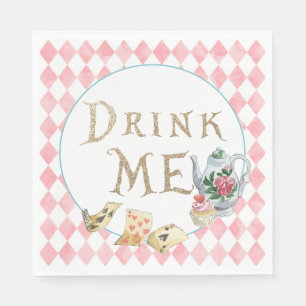 Alice im Wunderland Geburtstagsparty Napkin Drink Serviette