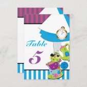 Alice im Wunderland Geburtstagsparty Tischnummer (Vorne/Hinten)