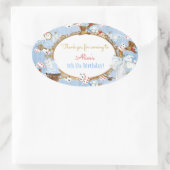 Alice im Wunderland Gefallen Geschenk Vielen Dank Ovaler Aufkleber (Tasche)