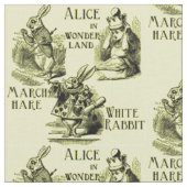 Alice im Wunderland-gelbes Gewebe Stoff (Nahaufnahme)