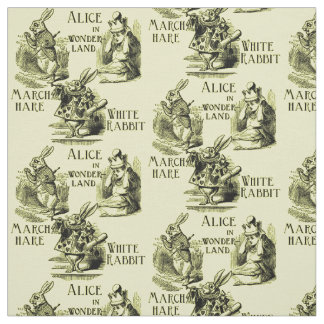 Alice im Wunderland-gelbes Gewebe Stoff