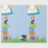 Alice im Wunderland-Geschenk-Verpackung Geschenkpapier (Flach)