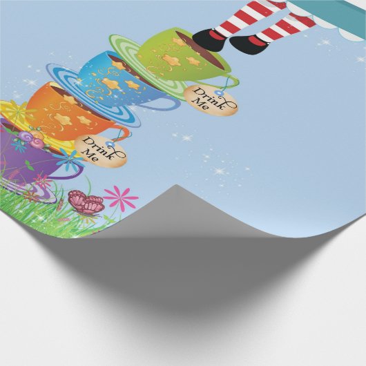 Alice im Wunderland-Geschenk-Verpackung Geschenkpapier (Ecke)