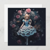 Alice im Wunderland Geschenkkarte (Vorne/Hinten)