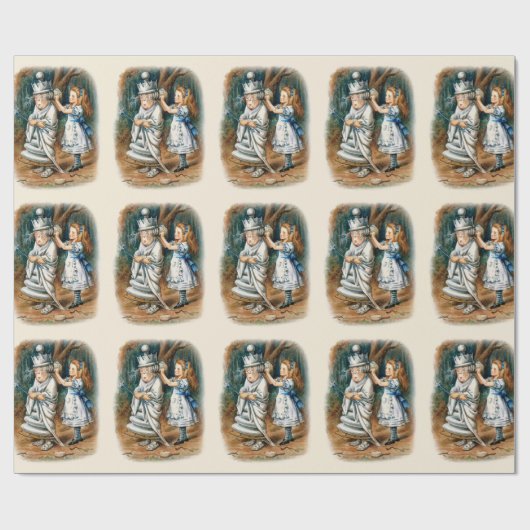 Alice im Wunderland Geschenkpapier (Flach)