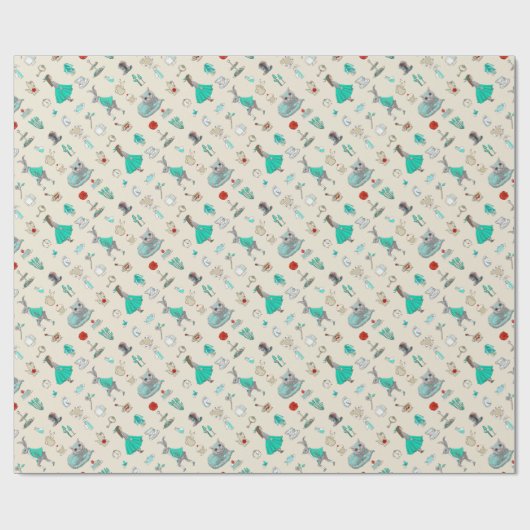 Alice im Wunderland Geschenkpapier (Flach)