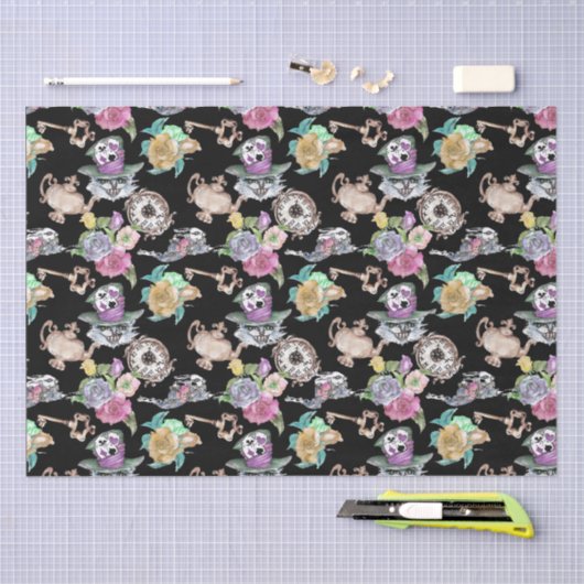 Alice im Wunderland-Geschenkpapier Seidenpapier (Handwerk)