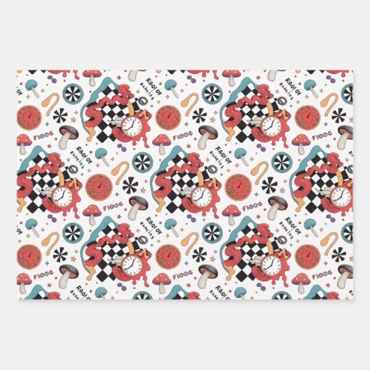 Alice im Wunderland Geschenkpapier Set (Vorderseite 2)