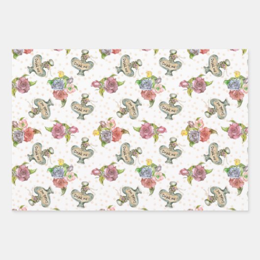 Alice im Wunderland Geschenkpapier Set (Vorderseite 2)