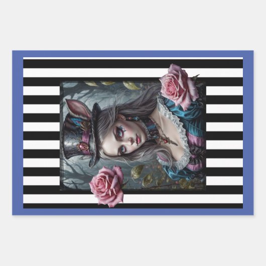 Alice im Wunderland Geschenkpapier Set (Vorderseite 3)