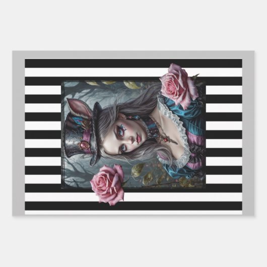 Alice im Wunderland Geschenkpapier Set (Vorderseite 2)