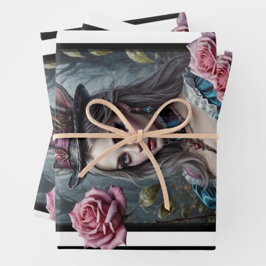 Alice im Wunderland Geschenkpapier Set (Beispiel)