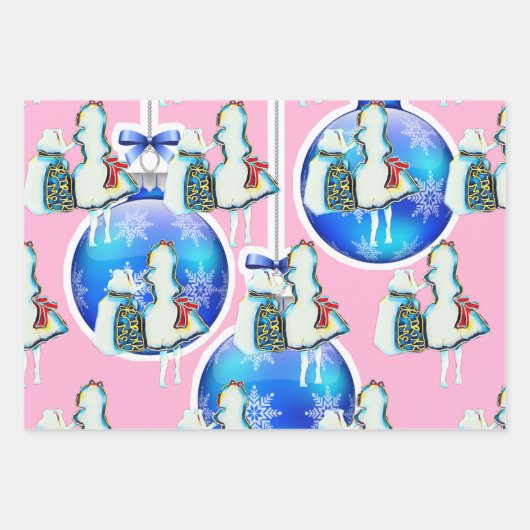 Alice im Wunderland Geschenkpapier Set (Vorderseite)