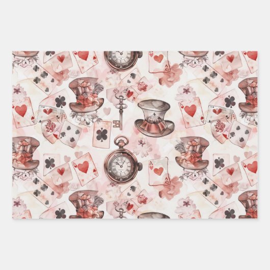 Alice im Wunderland Geschenkpapier Set (Vorderseite 3)