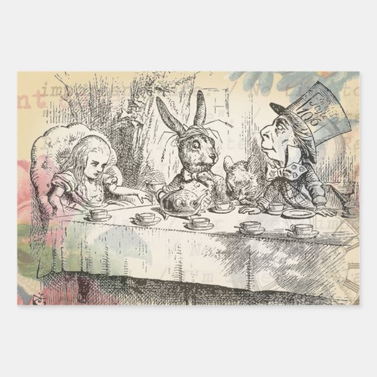 Alice im Wunderland Geschenkpapier Set (Vorderseite 3)