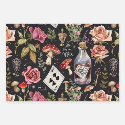 Alice im Wunderland Geschenkpapier Set (Vorderseite 2)