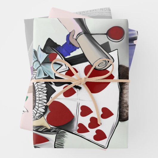 Alice im Wunderland Geschenkpapier Set (Beispiel)