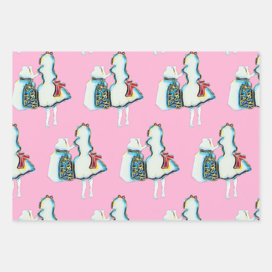 Alice im Wunderland Geschenkpapier Set (Vorderseite)
