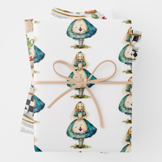 Alice im Wunderland Geschenkpapier Set (Beispiel)