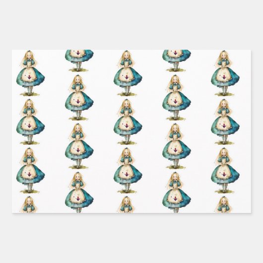 Alice im Wunderland Geschenkpapier Set (Vorderseite)